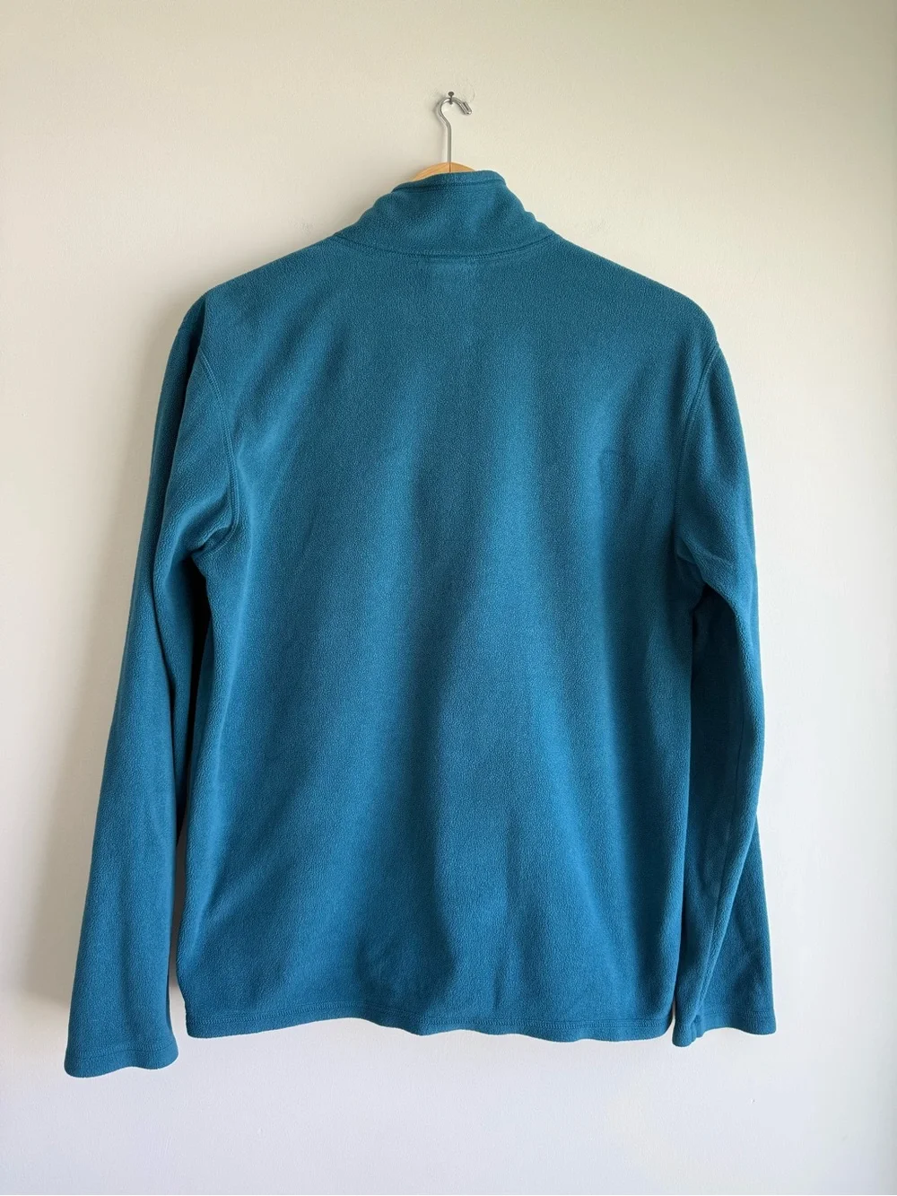 The North Face Men’s Small Blue Quarter Zip Fleece Burgundy Red Logo